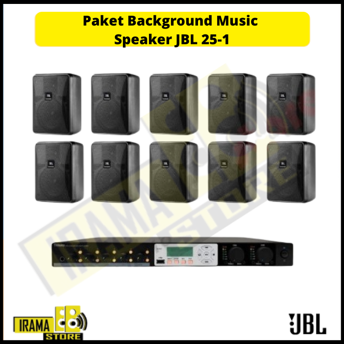 Paket Background Music Indoor Speaker JBL 25-1 - 10 Speaker